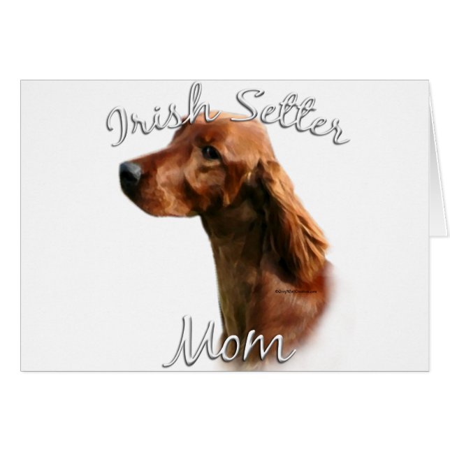 Cartão Irish Setter Mãe 2 (Frente Horizontal)