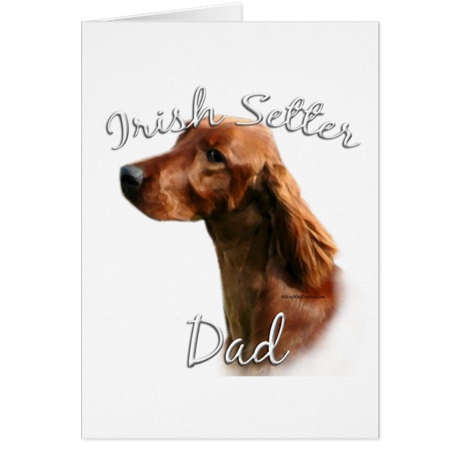 Cartão Irish Setter Pai 2 (Frente)