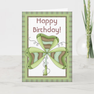 Cartão Irish Shamrock 1 Happy March Birday Card