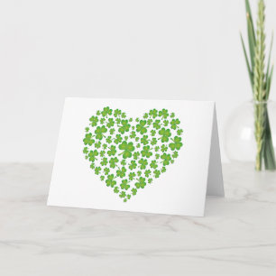 Cartão Irish Shamrock Heart