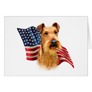 Cartão Irish Terrier Flag