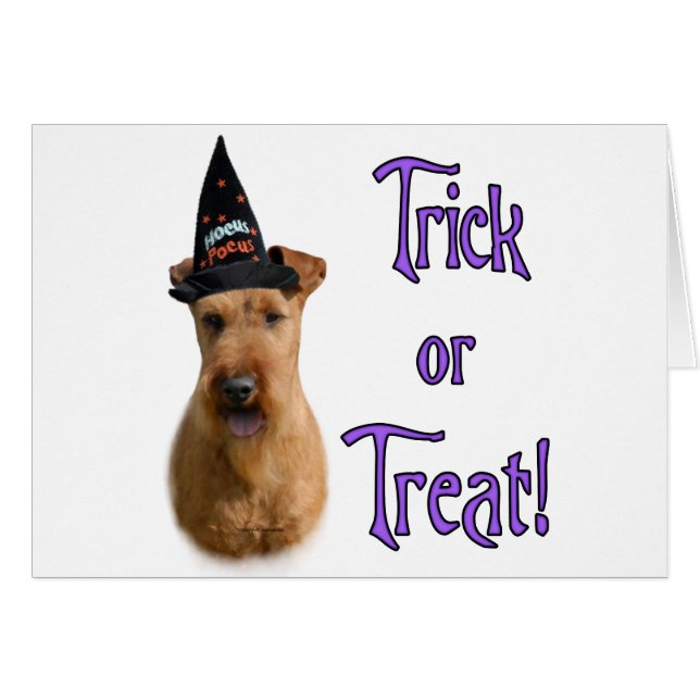 Cartão Irish Terrier Trick (Frente Horizontal)
