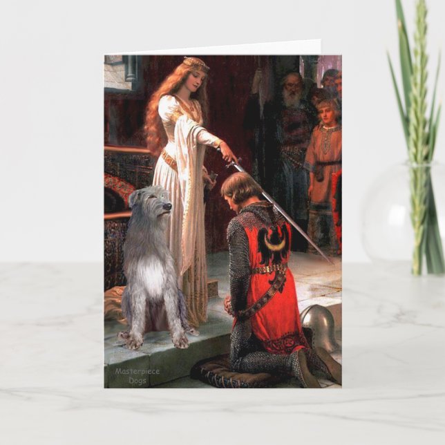 Cartão Irish Wolfhound 1 - The Accolade (Frente)