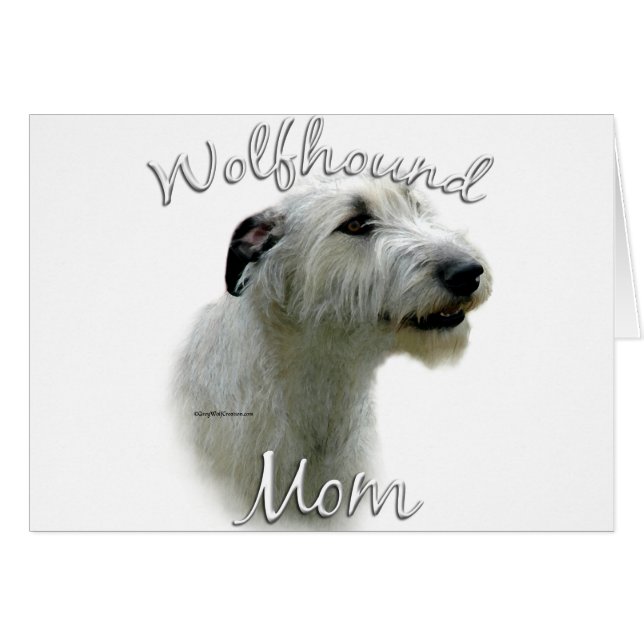 Cartão Irish Wolfhound Mãe 2 (Frente Horizontal)