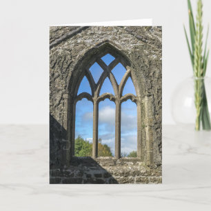 Cartão Irlanda   Claregalway Franciscan Friary Janela