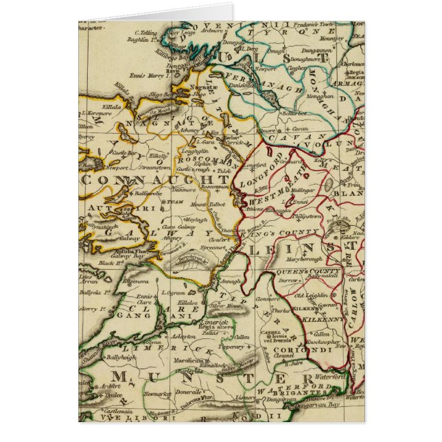 Cartão Irlanda com limites delineados (Frente)