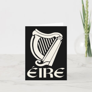 Cartão Irlanda Gaélica Eire Eireann Orgulho Irlandês Harp