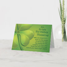 Irlandês Aniversário Bênção Desejo