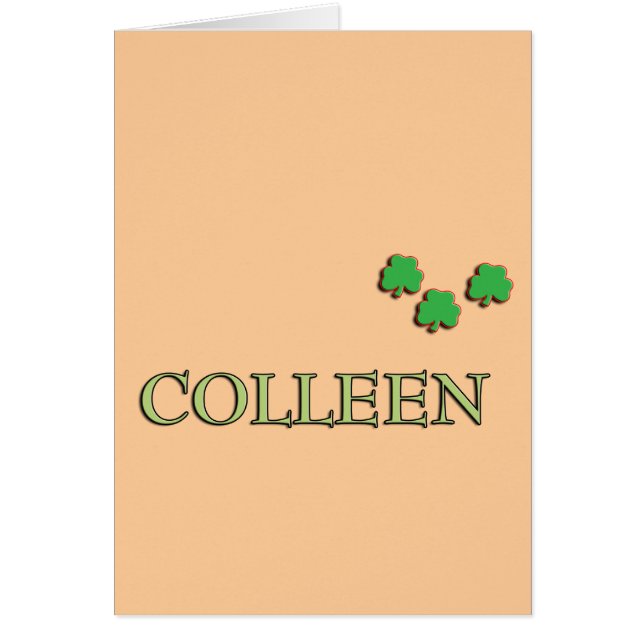 Cartão Irlandês de Colleen (Frente)