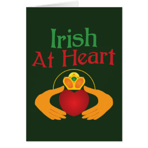 Cartão Irlandês no coração