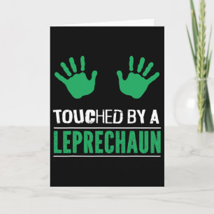 Cartão Irlandês Tocado Por Um Leprechaun Patricks Day Div