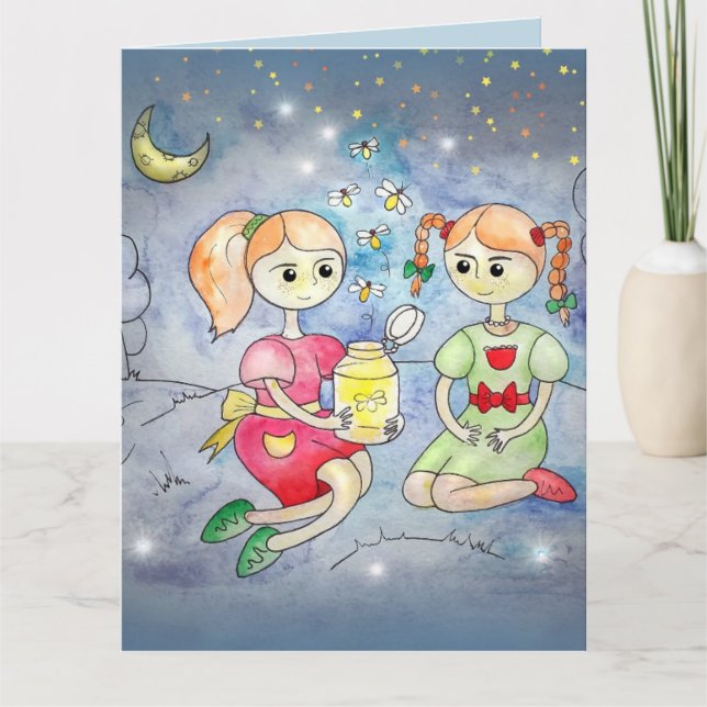 CARTÃO IRMÃ AMIGA DE FIREFLIES PENSANDO EM SUAS PLACAS (Frente)