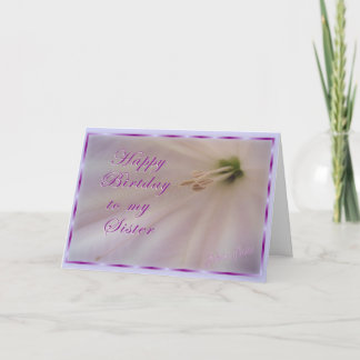 Cartão Irmã Bday/Flor e fita