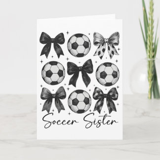 Cartão Irmã de Futebol Coquete Engraçada Laço Irmã de Fut