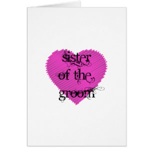 Cartão Irmã do Groom