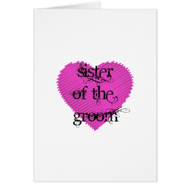 Cartão Irmã do Groom (Frente)