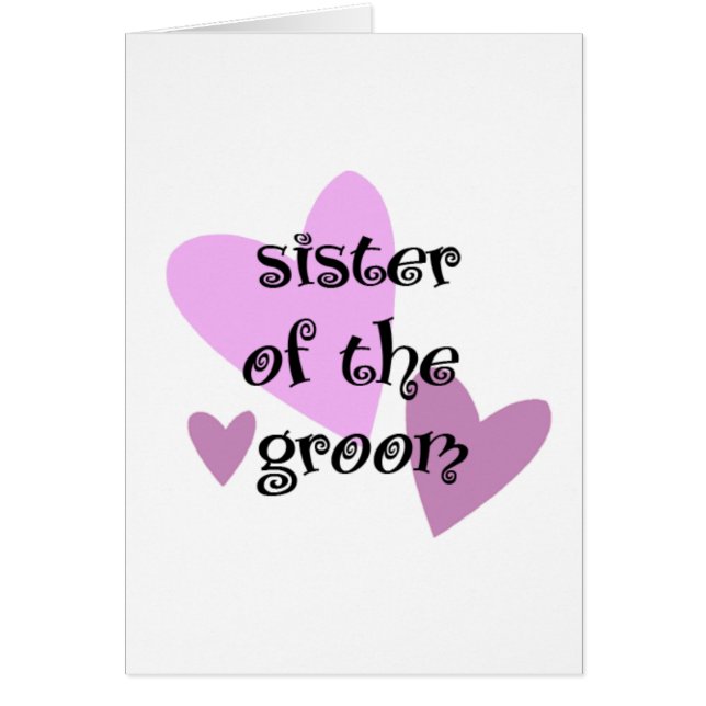 Cartão Irmã do noivo (Frente)