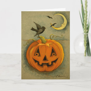 Cartão Irmã e Namorada da placa de saudação de Halloween
