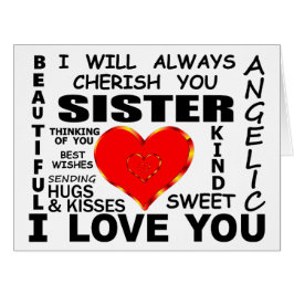 Cartão Irmã Eu Te Amo