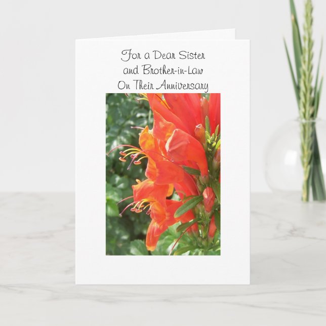 Cartão Irmã Floral E Marido Personalizado Aniversário (Frente)