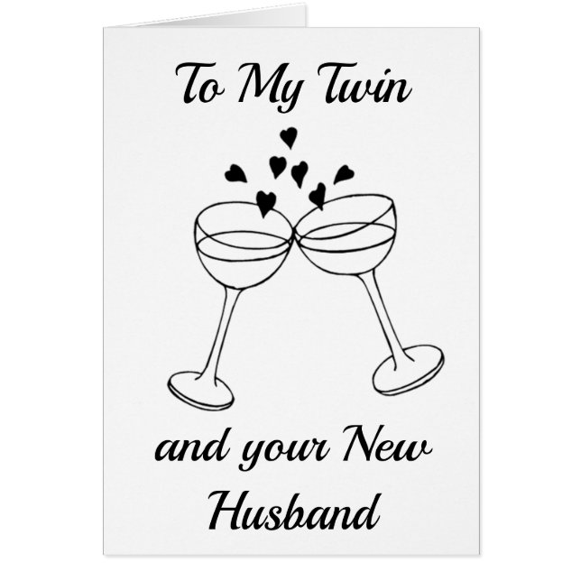 CARTÃO ***IRMÃ GÊMEA*** CELEBRE O SEU AMOR DIA DE CASAMEN (Frente)