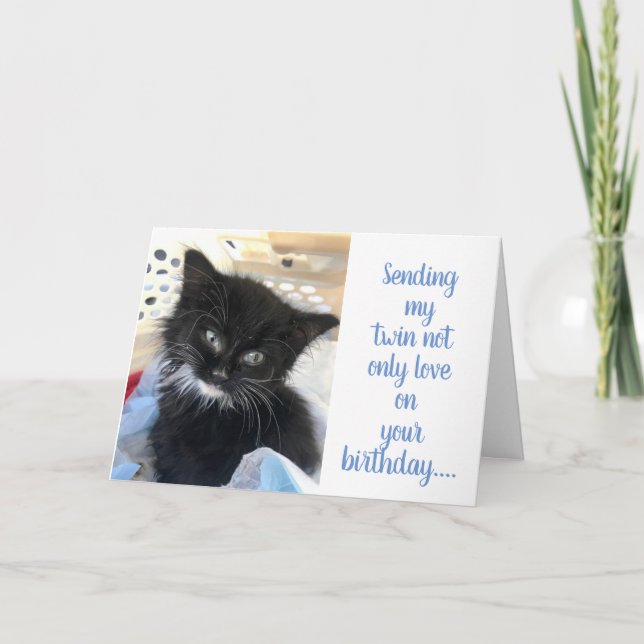 CARTÃO **IRMÃ GÊMEA**  SEU ANIVERSÁRIO E PROMESSA (Frente)