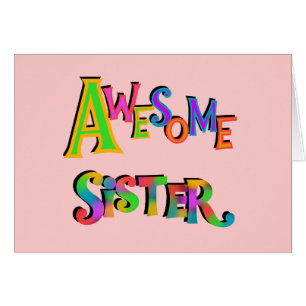 Cartão Irmã Incrível T-shirts e presentes