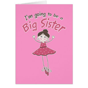 Cartão Irmã mais velha da bailarina a ser