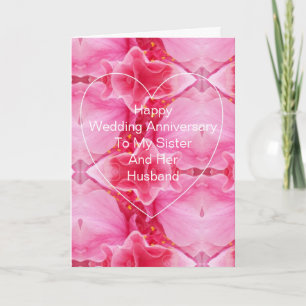 Cartão Irmã Rosa E Marido Aniversário De Casamento Person