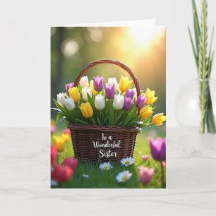 Cartão Irmã Tulipas Lindas