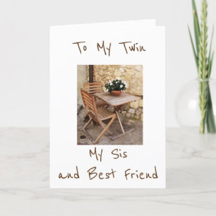 CARTÃO ****IRMÃ TWIN*** E MELHOR AMIGO FELIZ ANIVERSÁRI