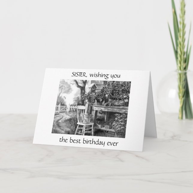 CARTÃO **IRMÃ** UM DESEJO ESPECIAL DE ANIVERSÁRIO SÓ PARA (Frente)