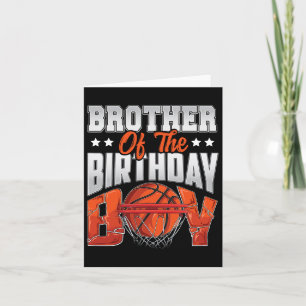Cartão Irmão Bysketbyll Família Birthday Boy Byller B-da