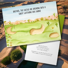Cartão Irmão, Campo de Golfe no Deserto no Dia de Anivers