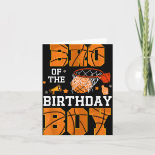 Cartão Irmão da Decoração B-Day do Basquete de Aniversári