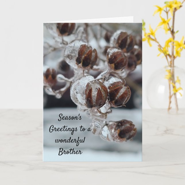 Cartão Irmão de Saudações da Época (Flor Amarela)