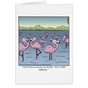 Cartão Irmão do flamingo