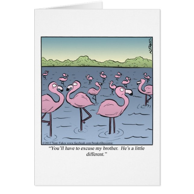Cartão Irmão do flamingo (Frente)
