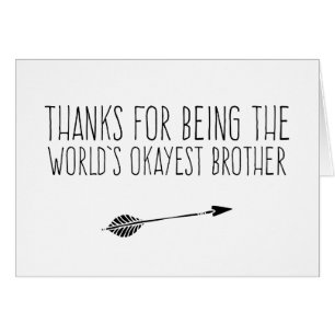 Cartão Irmão do Okayest do mundo engraçado