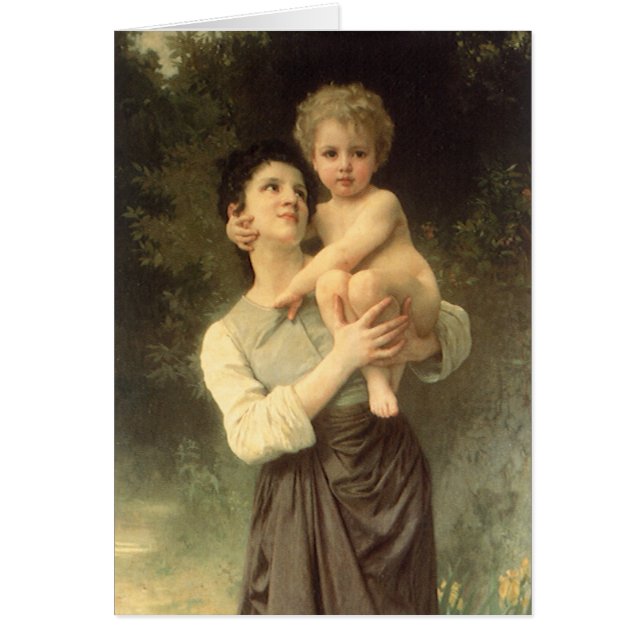Cartão Irmão e Irmã por William Adolphe Bouguereau (Frente)