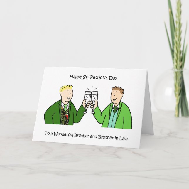 Cartão Irmão e irmão em Rua de Direito Feliz Dia de Patri (Frente)