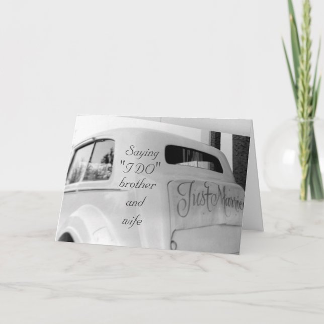 CARTÃO **IRMÃO E NOVA MULHER** NO DIA DO CASAMENTO (Frente)
