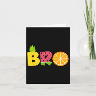 Cartão Irmão Engraçado Fruitário Lover Summer Boys Fruta 