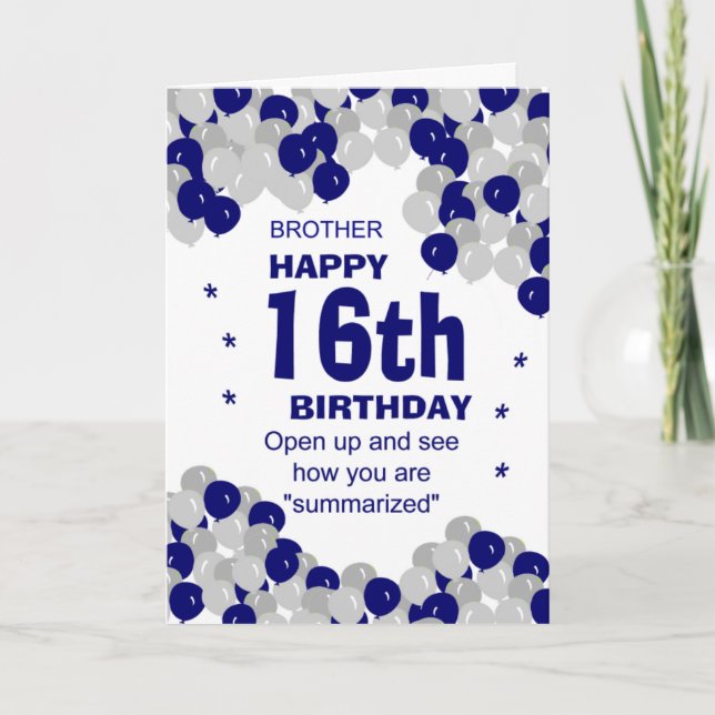Cartão irmão feliz aniversário (Frente)