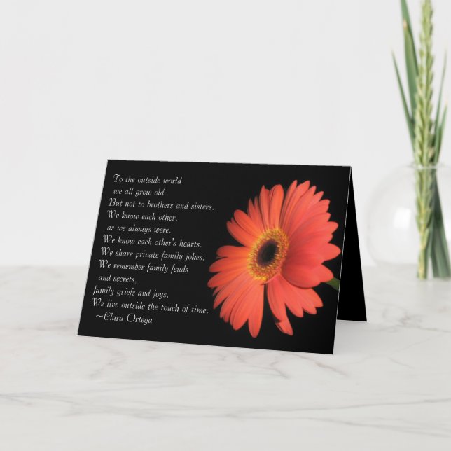 Cartão Irmão / Irmã aniversário (Frente)