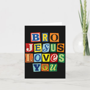 Cartão Irmão Jesus Ama Engraçado Jesus Ama Irmão Religios