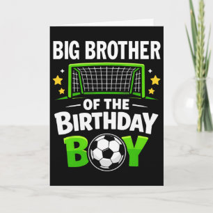 Cartão Irmão Mais Velho Do Menino Do Aniversário Futebol