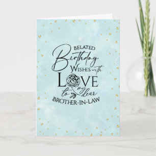 Cartão Irmão Minimalista: Aniversário Atrasado