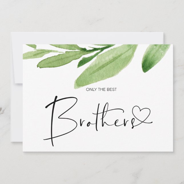 Cartão Irmão Novo Bebê Verde (Frente)