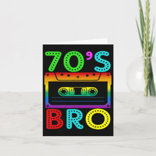Cartão Irmão Retro Vintage de 70 anos para a família Hall
